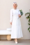 Mayla Krem Elbise