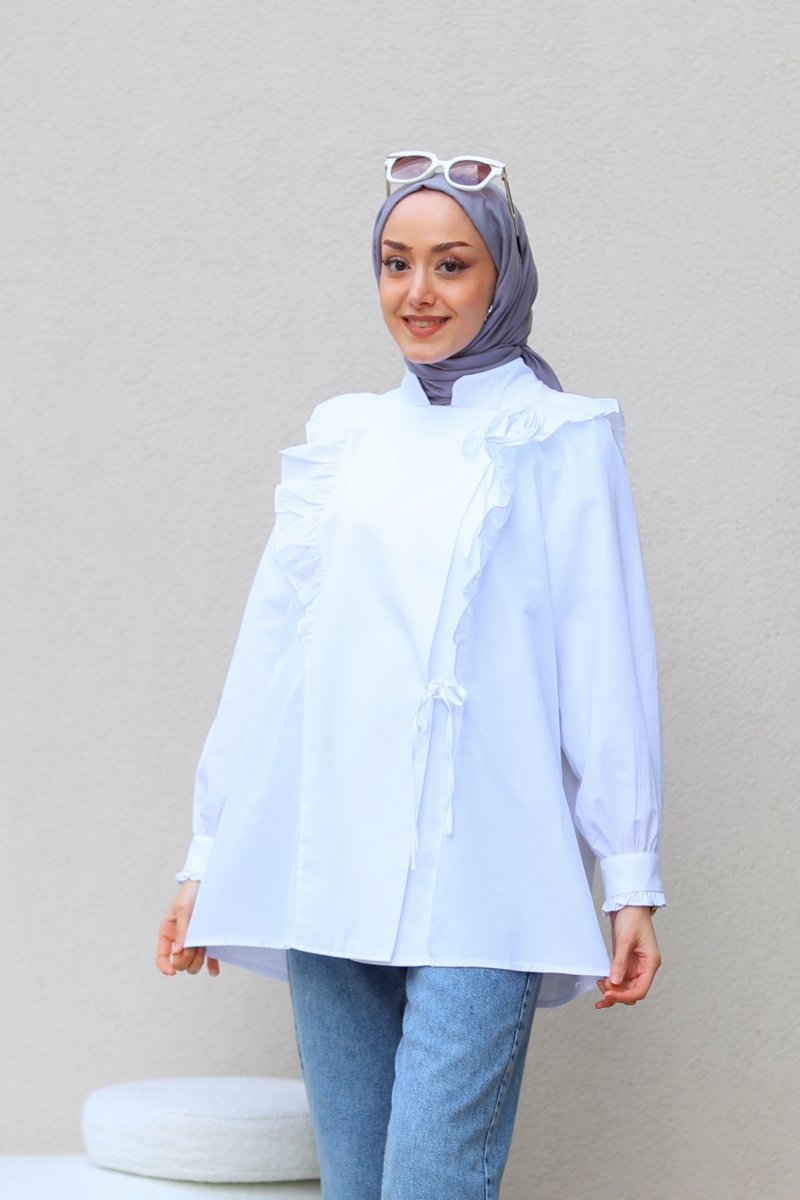 Merta Beyaz Tunik