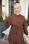 Meva Kahverengi Elbise