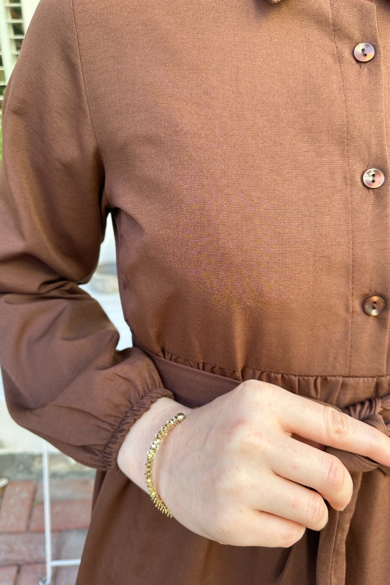 Meva Kahverengi Elbise