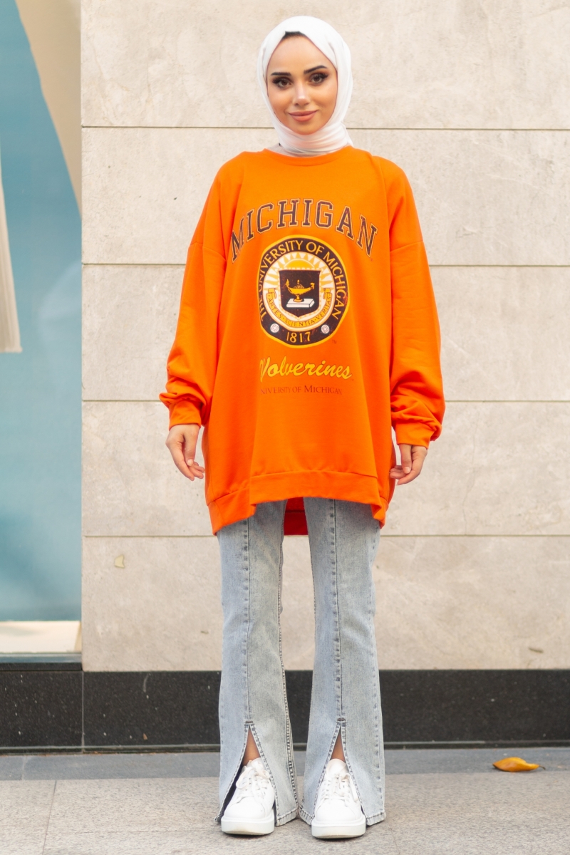 Michigan Turuncu Sweat