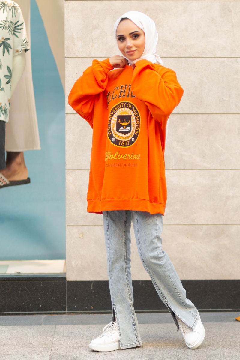 Michigan Turuncu Sweat