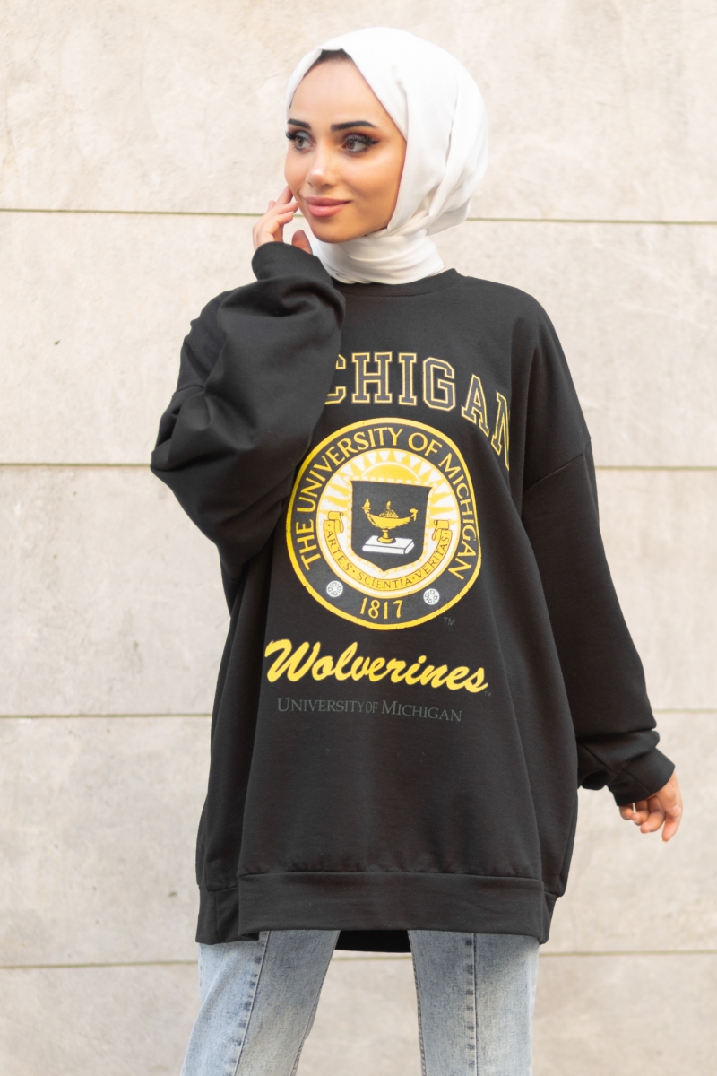 Michigan Siyah Sweat