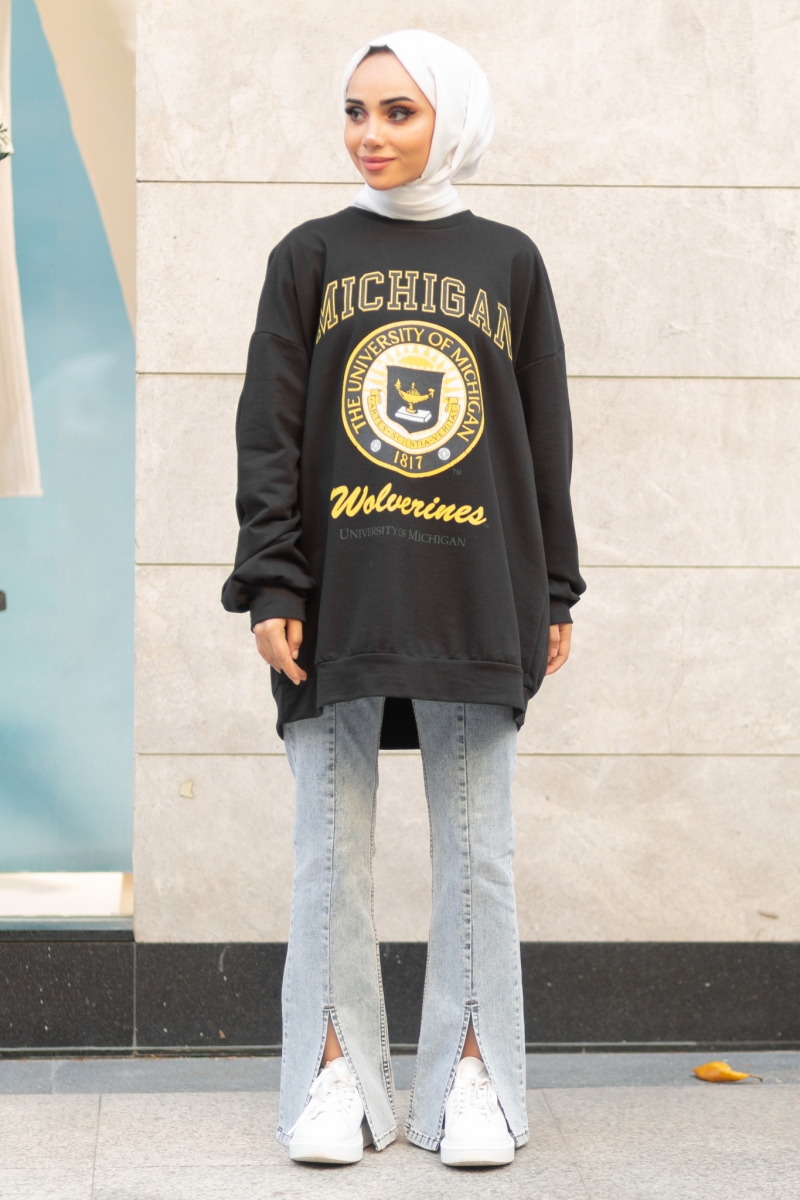 Michigan Siyah Sweat