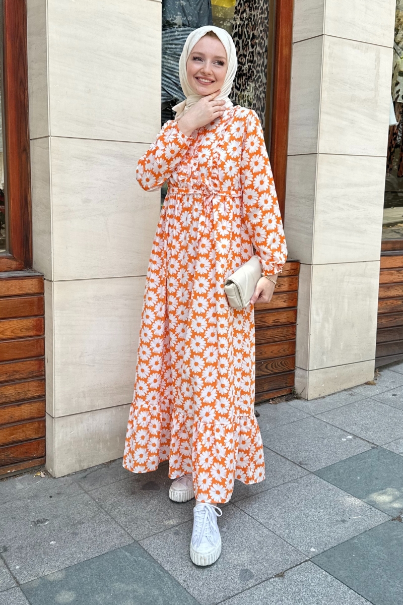 Milos Turuncu Elbise