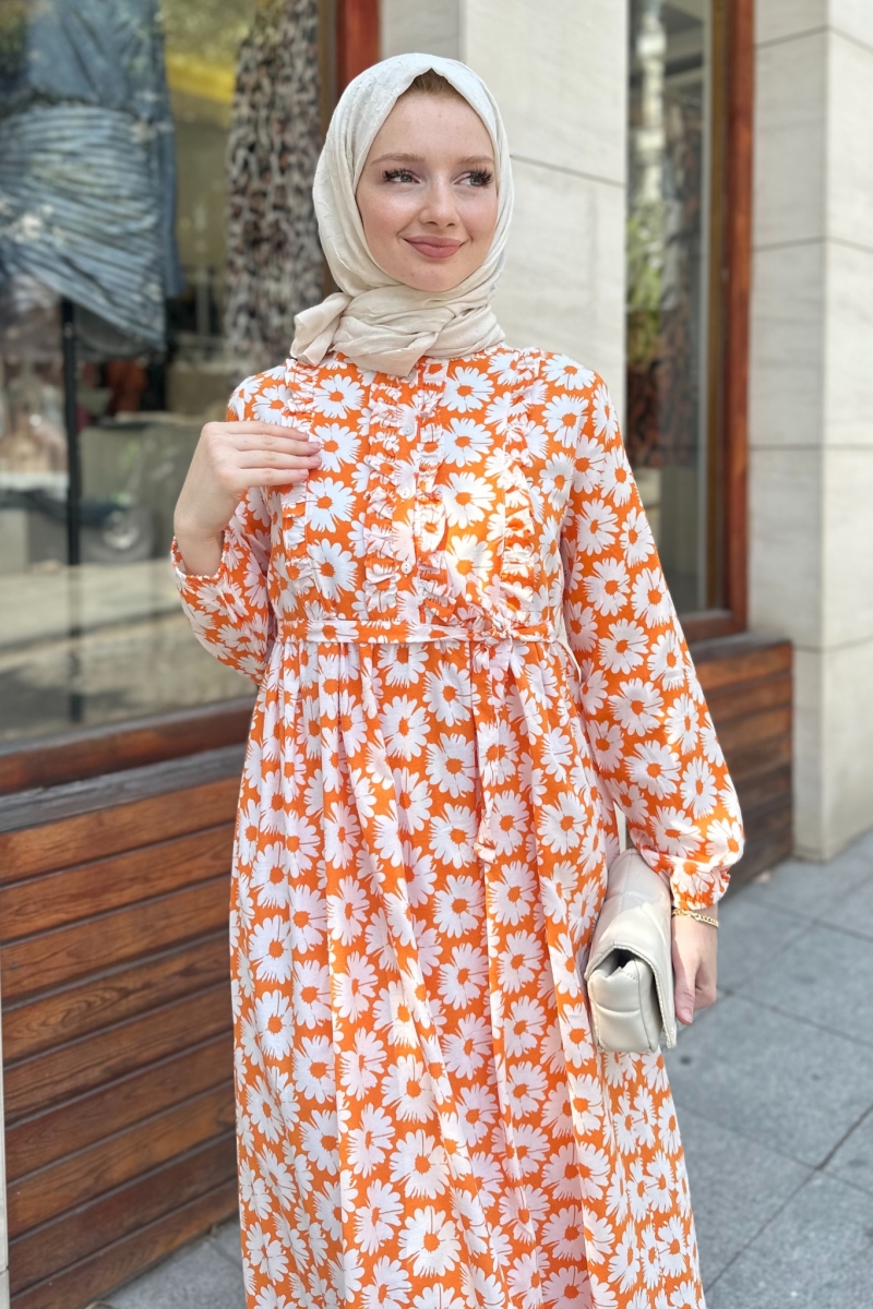 Milos Turuncu Elbise
