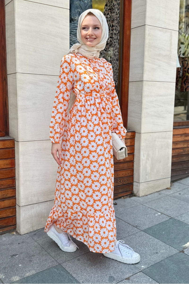 Milos Turuncu Elbise