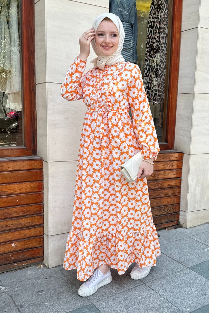 Milos Turuncu Elbise