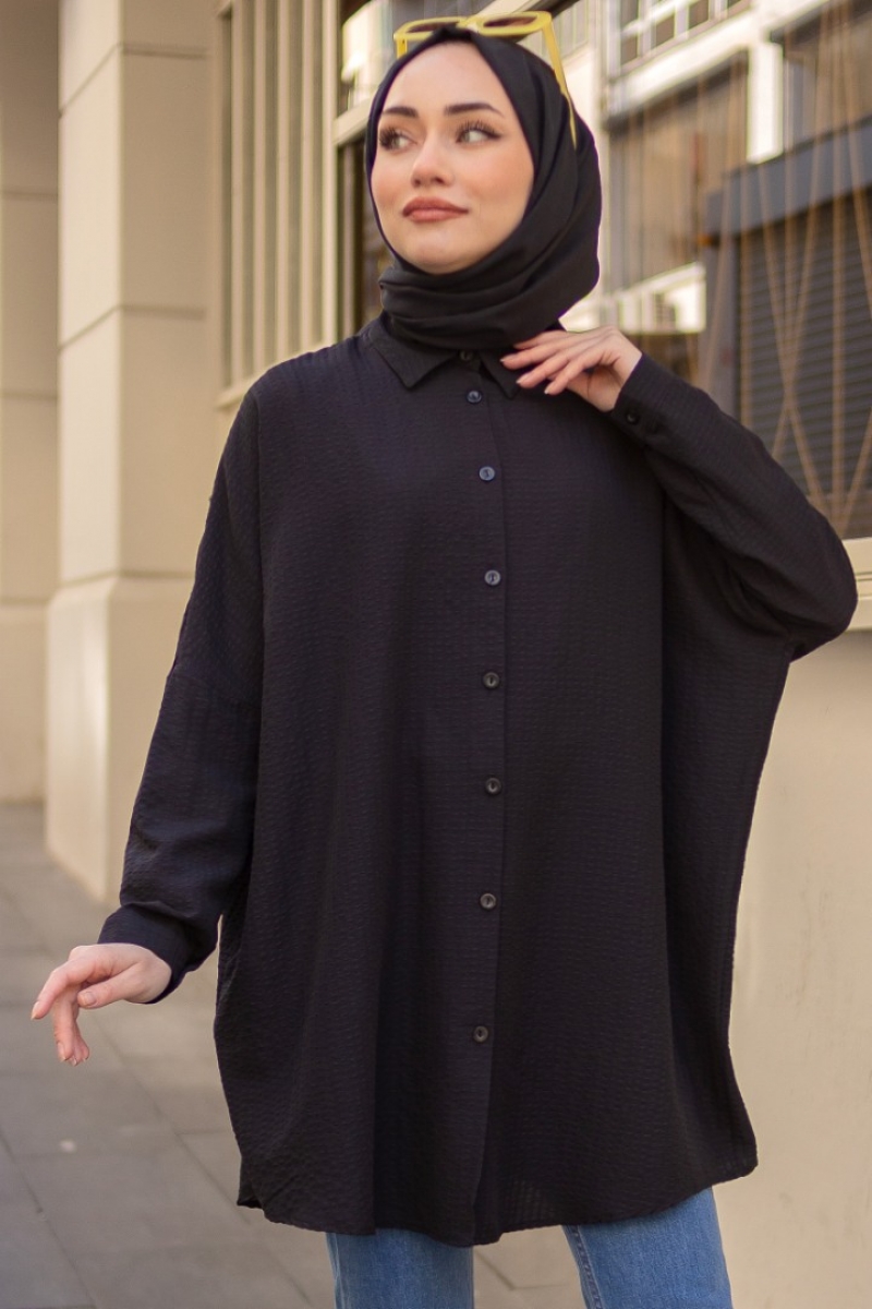 Minia Siyah Tunik