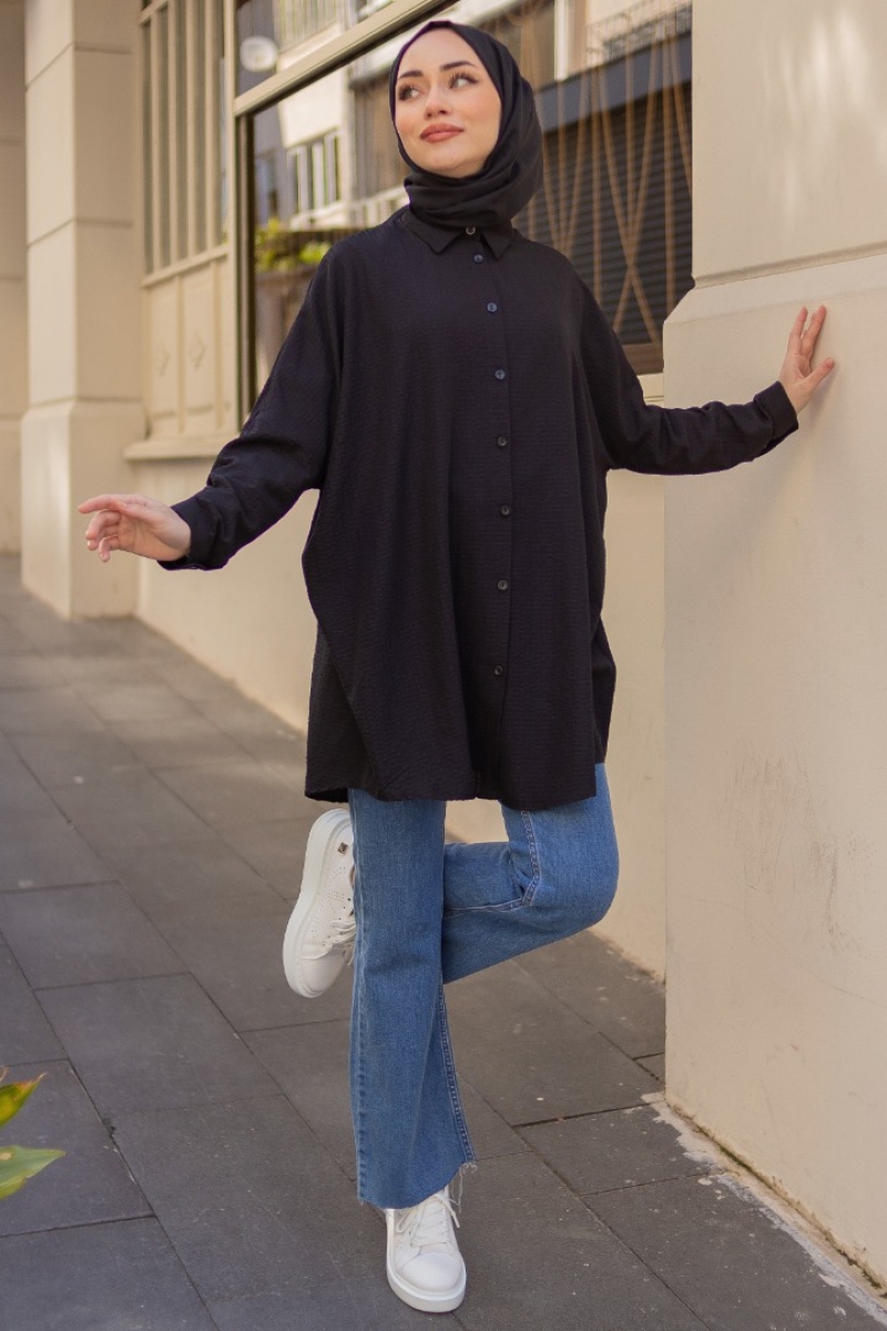 Minia Siyah Tunik
