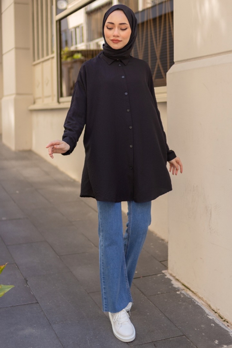 Minia Siyah Tunik