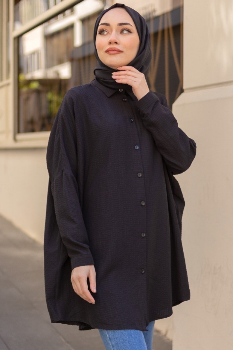 Minia Siyah Tunik