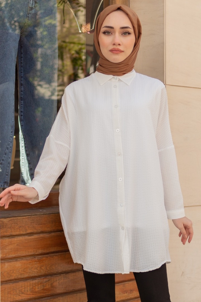 Minia Beyaz Tunik