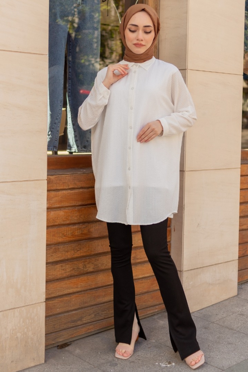 Minia Beyaz Tunik