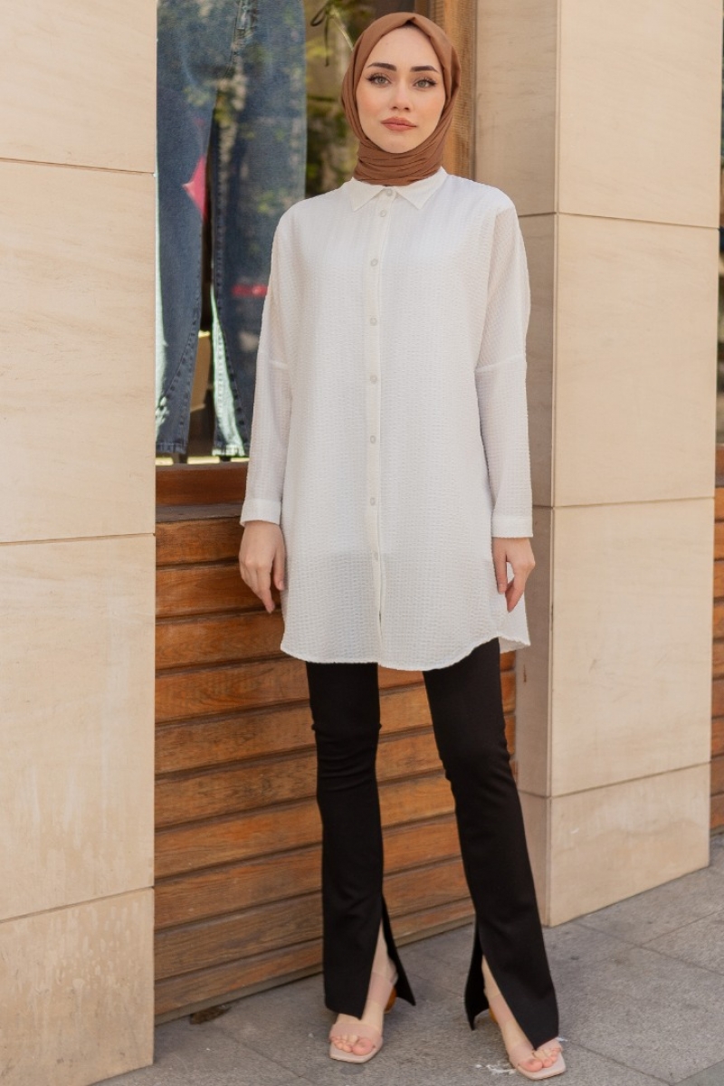 Minia Beyaz Tunik