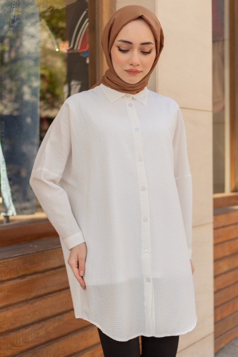 Minia Beyaz Tunik