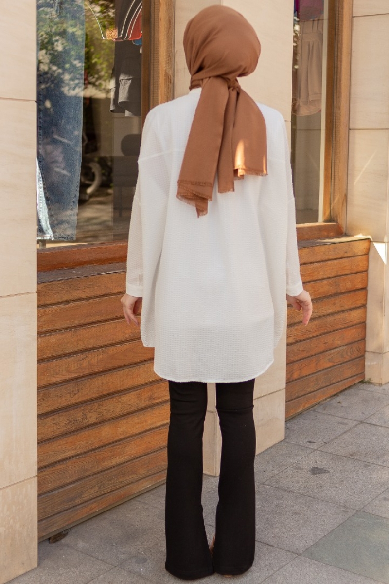 Minia Beyaz Tunik