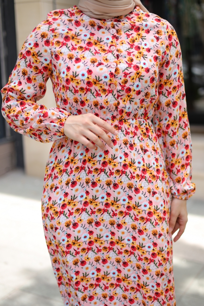 Mirana Pudra Viskon Elbise