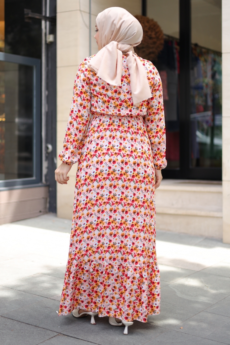 Mirana Pudra Viskon Elbise