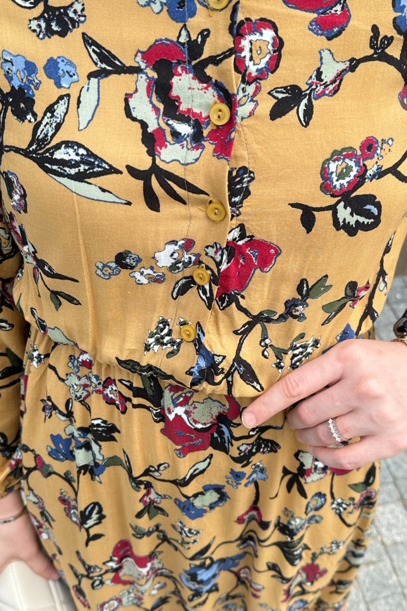 Mirana Hardal Viskon Elbise