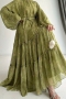 Missina Yeşil Şifon Elbise