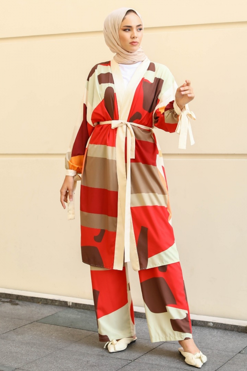 Mitra Bej Kimono Takım