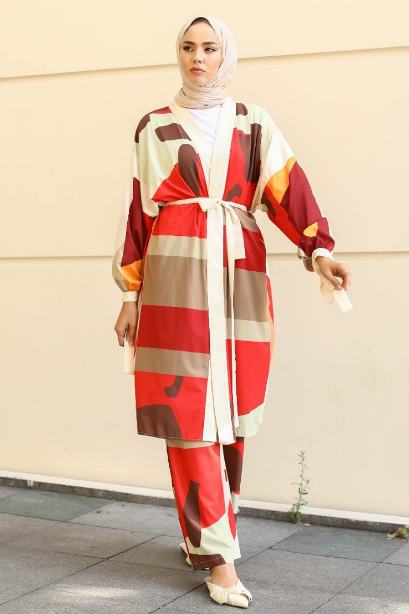 Mitra Bej Kimono Takım