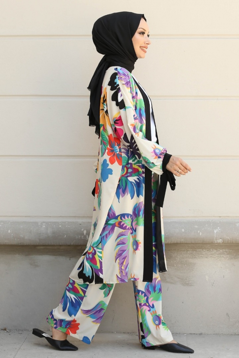 Mitra Siyah Kimono Takım