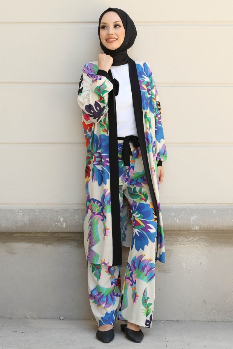 Mitra Siyah Kimono Takım