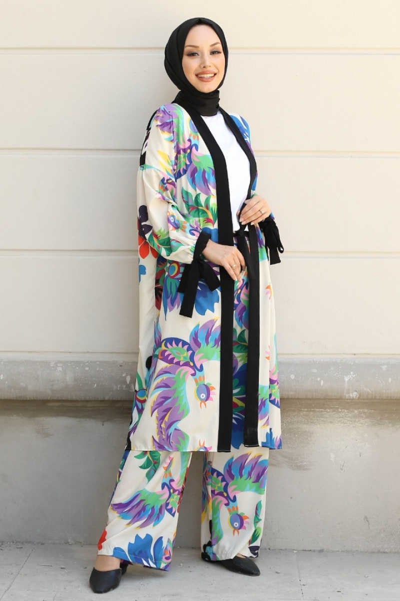 Mitra Siyah Kimono Takım