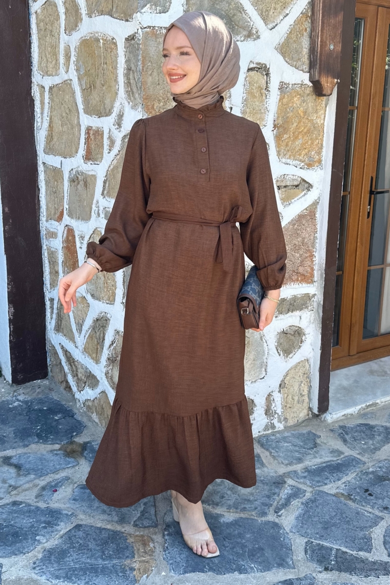 Moly Kahverengi Elbise