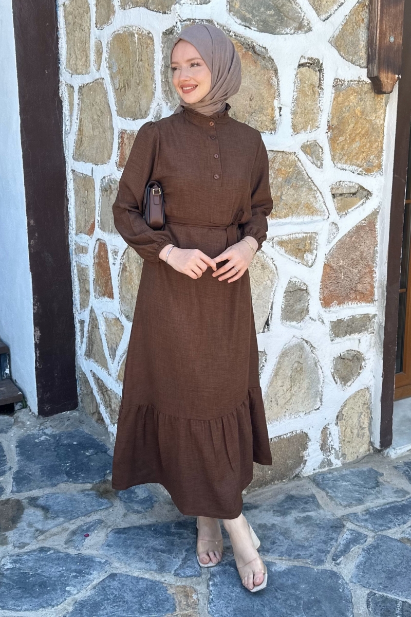 Moly Kahverengi Elbise