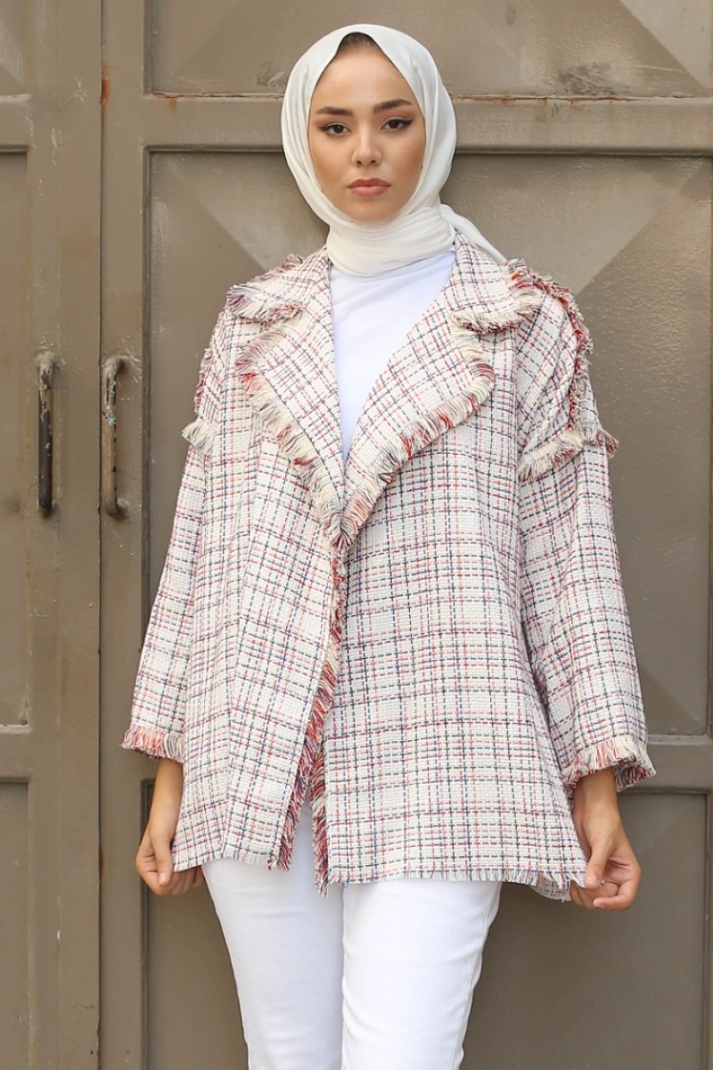 Monaco Beyaz Tüvit Ceket