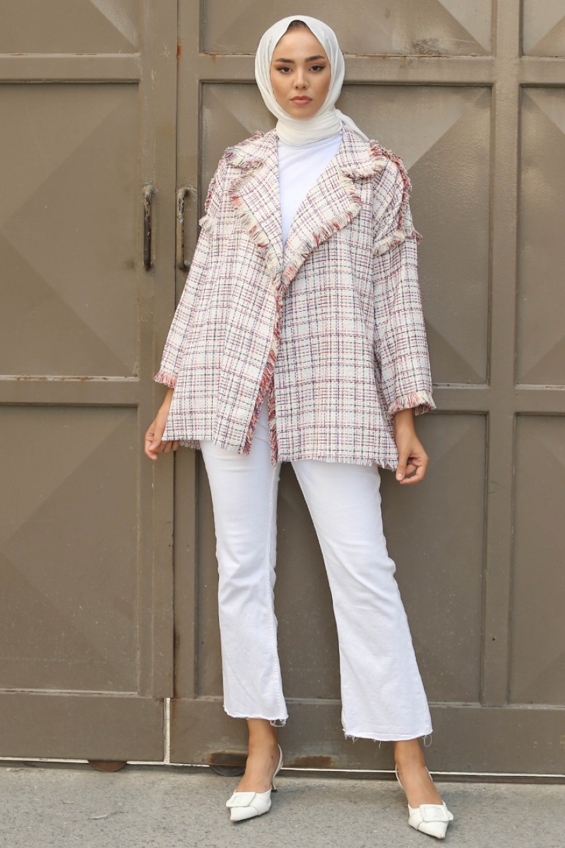 Monaco Beyaz Tüvit Ceket