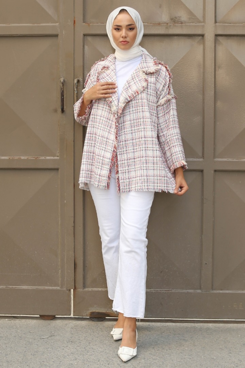 Monaco Beyaz Tüvit Ceket