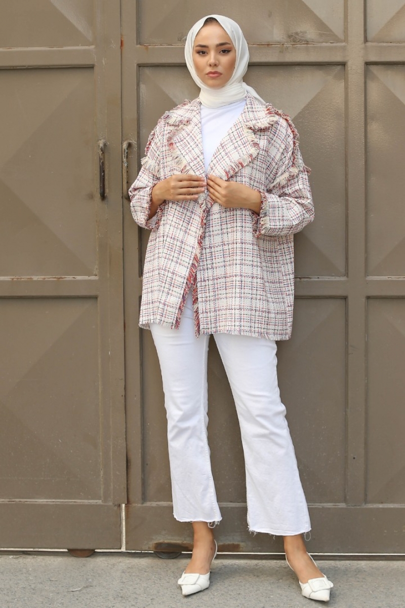 Monaco Beyaz Tüvit Ceket