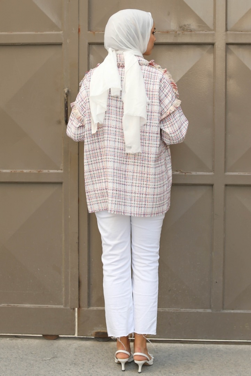 Monaco Beyaz Tüvit Ceket