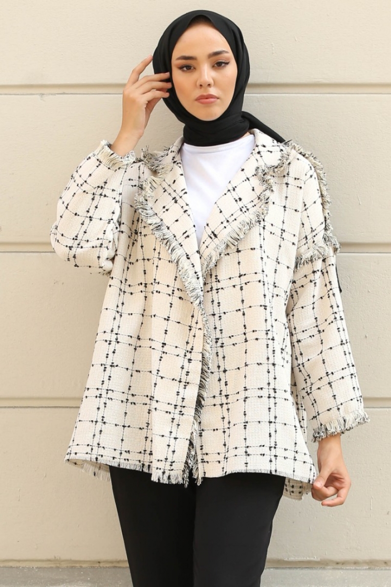 Monaco Ekru Tüvit Ceket