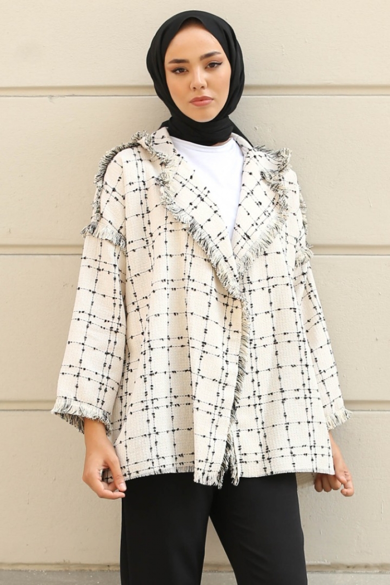 Monaco Ekru Tüvit Ceket