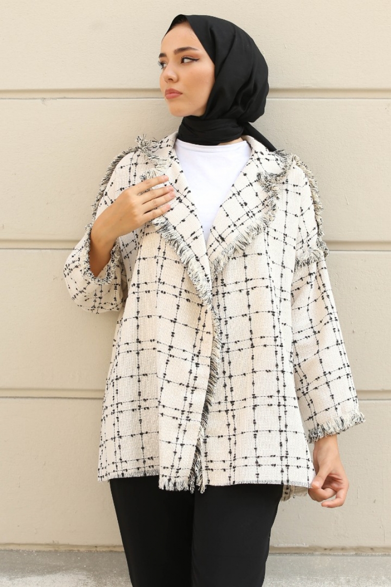 Monaco Ekru Tüvit Ceket