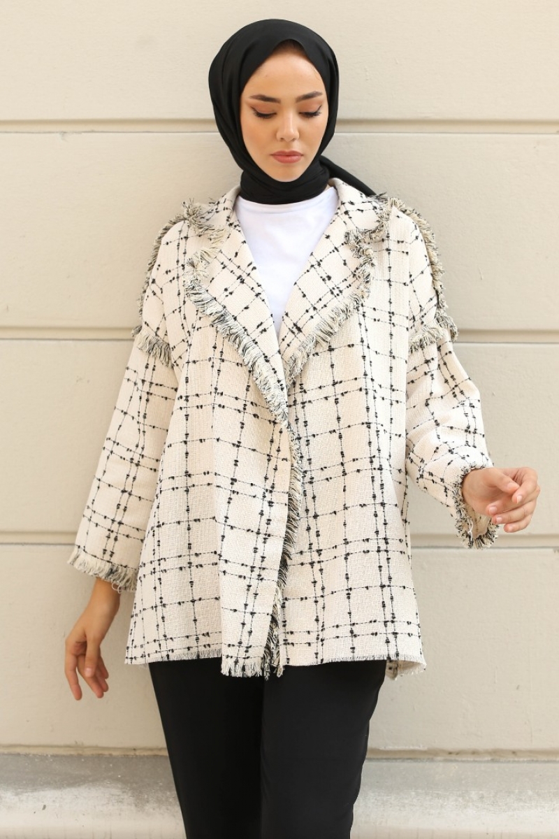 Monaco Ekru Tüvit Ceket