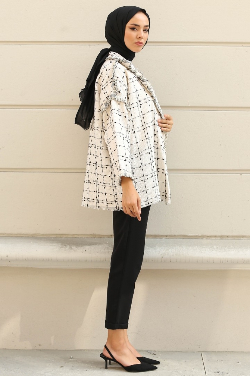 Monaco Ekru Tüvit Ceket