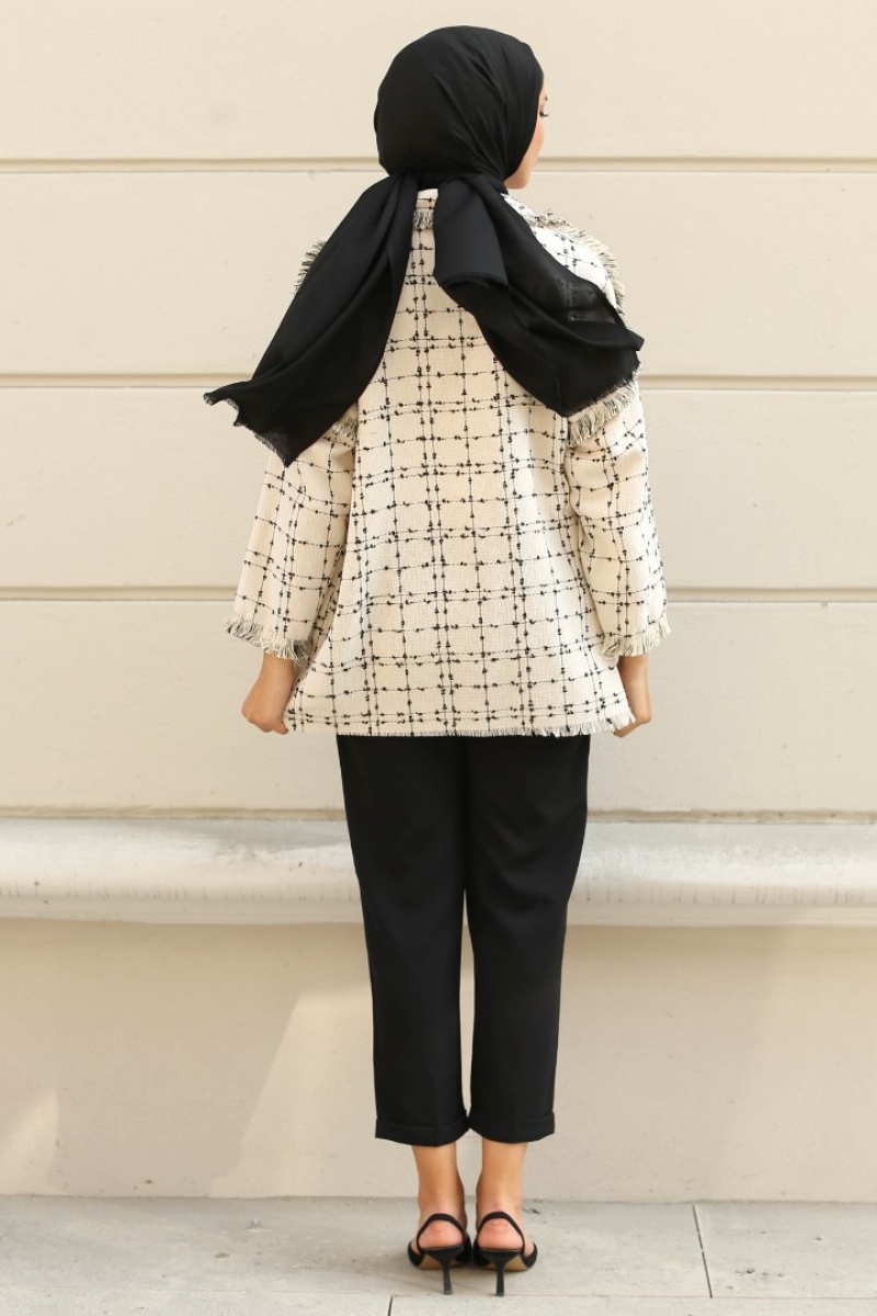 Monaco Ekru Tüvit Ceket