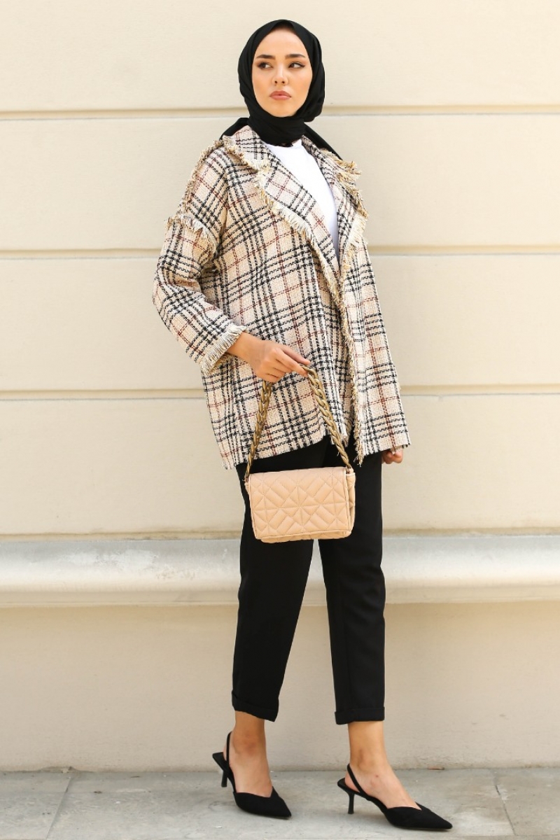 Monaco Bej Tüvit Ceket