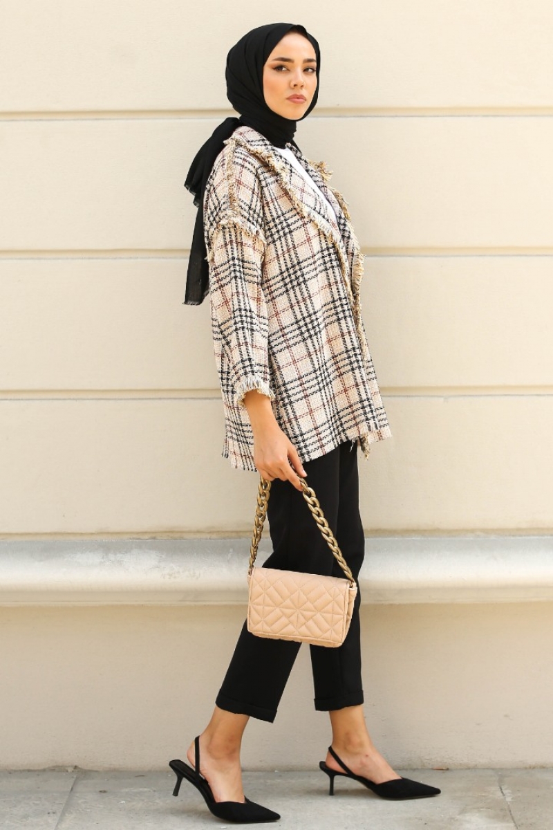 Monaco Bej Tüvit Ceket