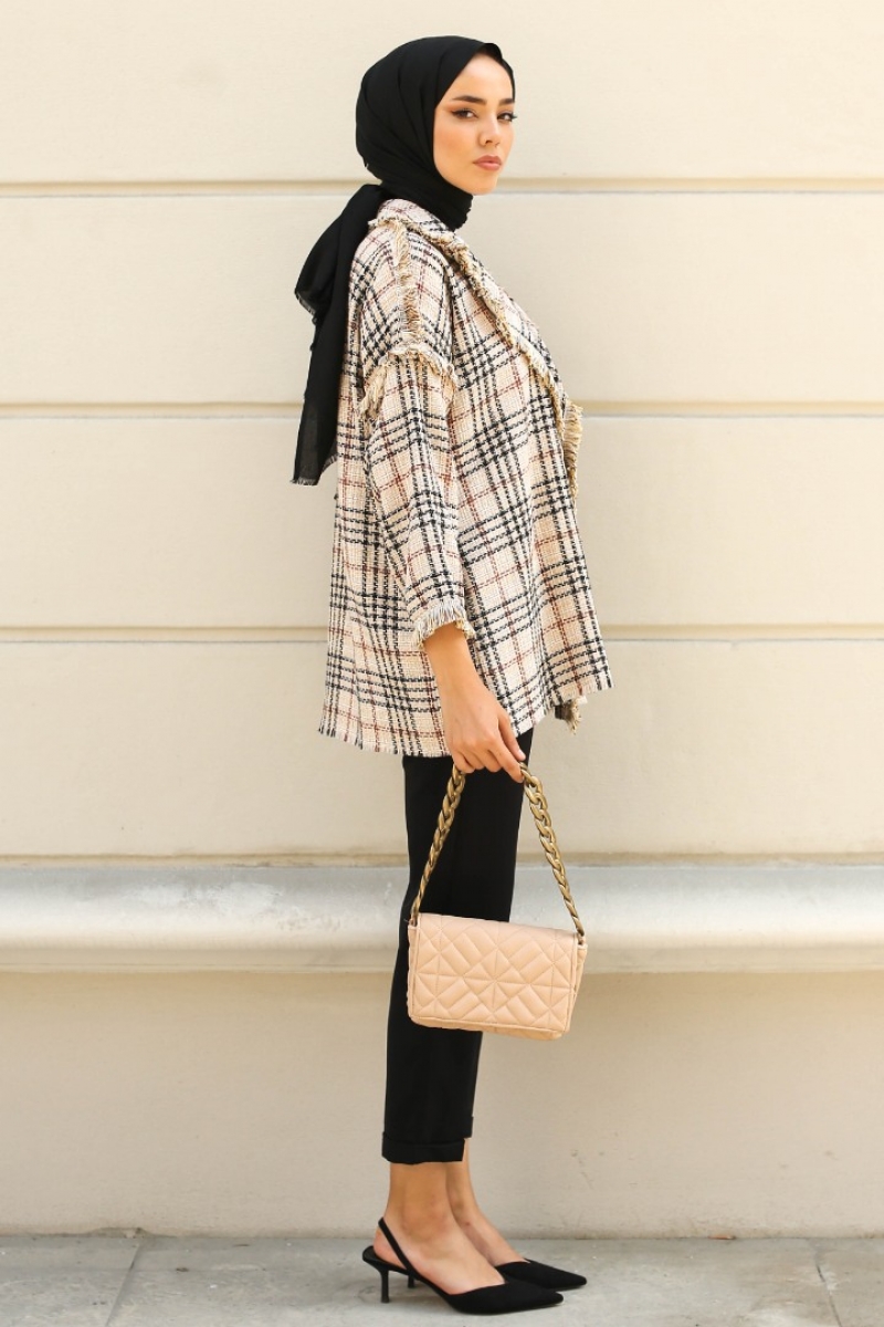 Monaco Bej Tüvit Ceket