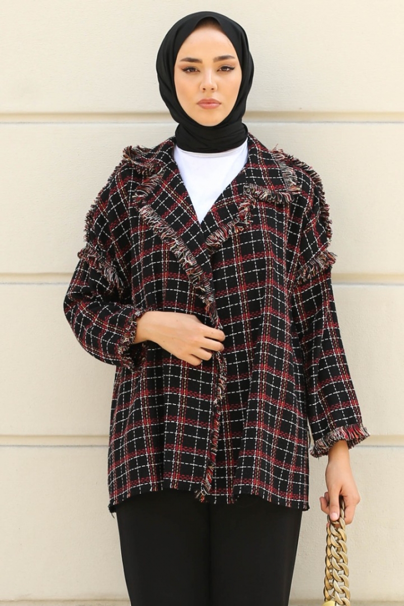 Monaco Kırmızı Tüvit Ceket