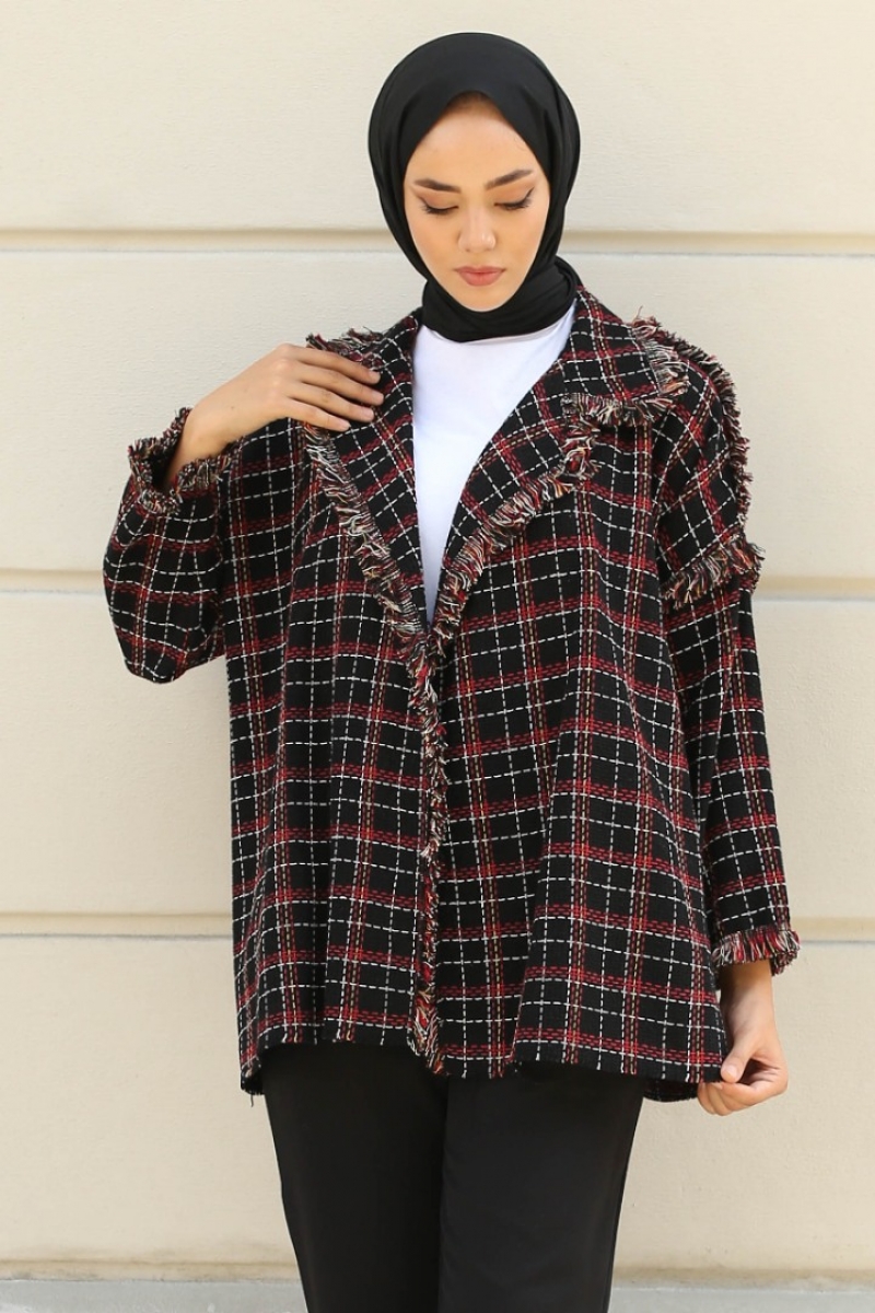 Monaco Kırmızı Tüvit Ceket