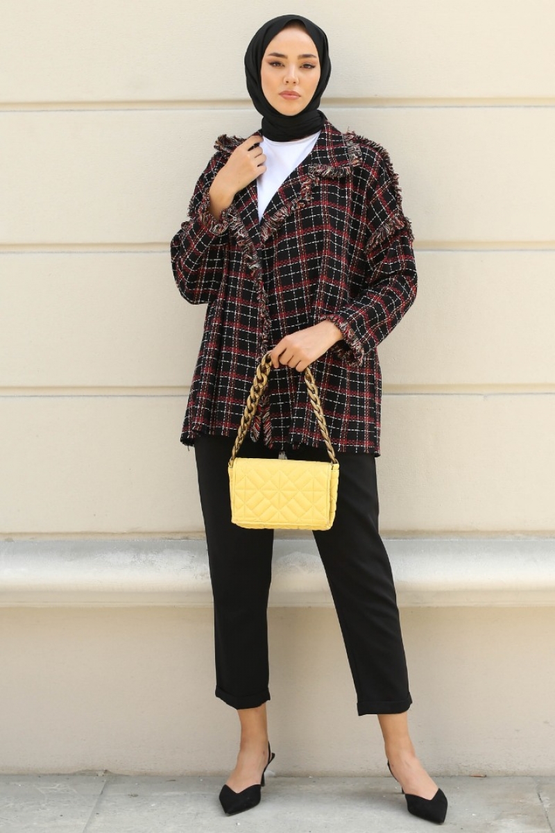 Monaco Kırmızı Tüvit Ceket