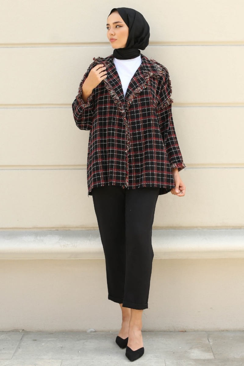 Monaco Kırmızı Tüvit Ceket